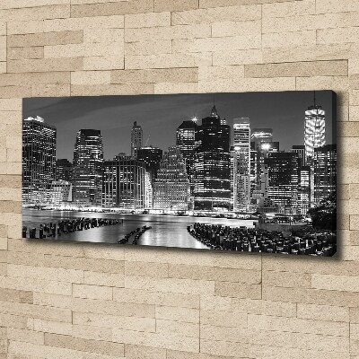 Imprimare tablou canvas Manhattan pe timp de noapte