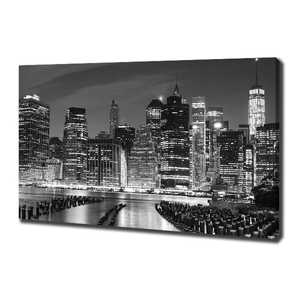 Imprimare tablou canvas Manhattan pe timp de noapte