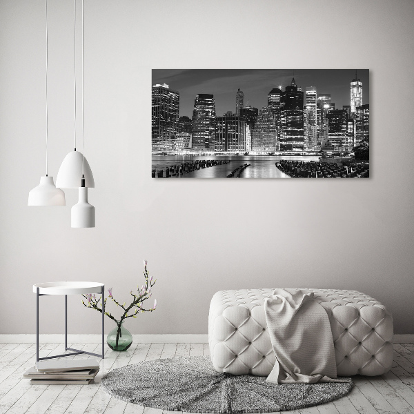 Imprimare tablou canvas Manhattan pe timp de noapte