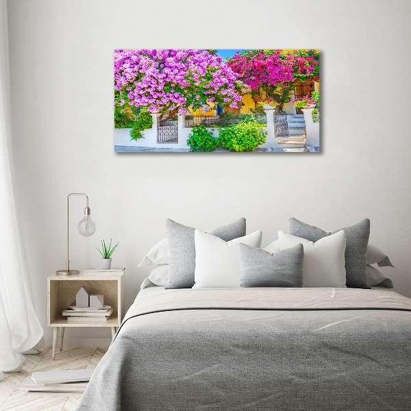 Print pe canvas Casa cu bougainvillea