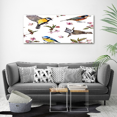 Imprimare tablou canvas Bird flori de cires