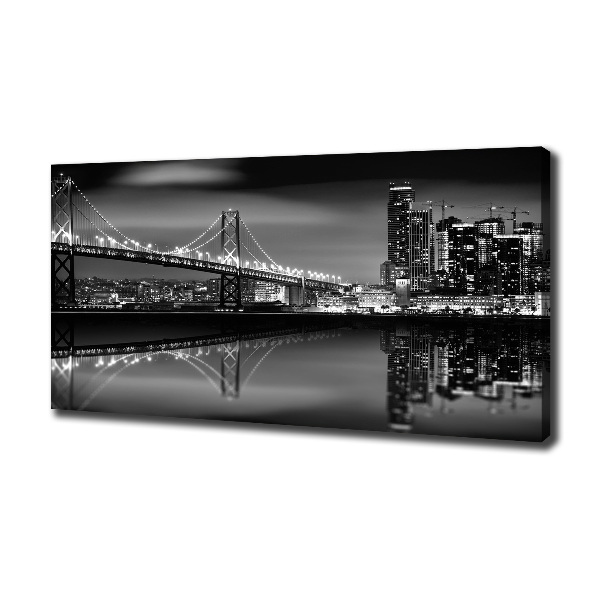 Print pe canvas San Francisco pe timp de noapte