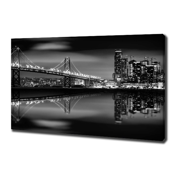 Print pe canvas San Francisco pe timp de noapte