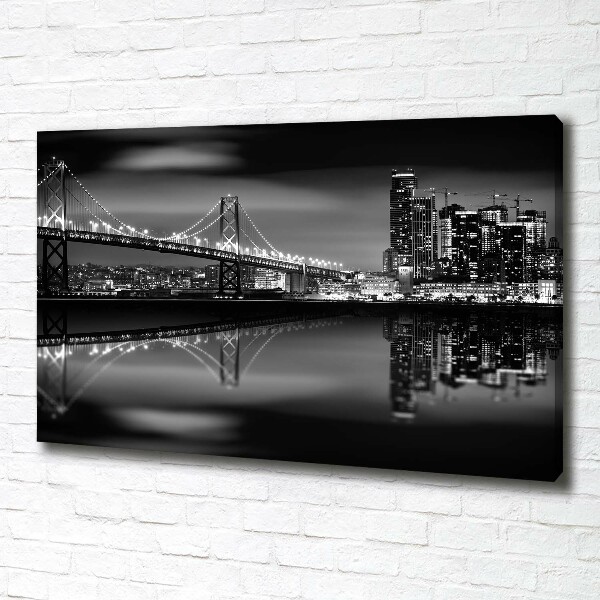 Print pe canvas San Francisco pe timp de noapte