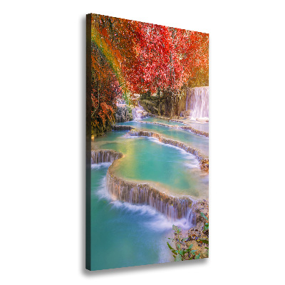 Imprimare tablou canvas Cascada în toamna