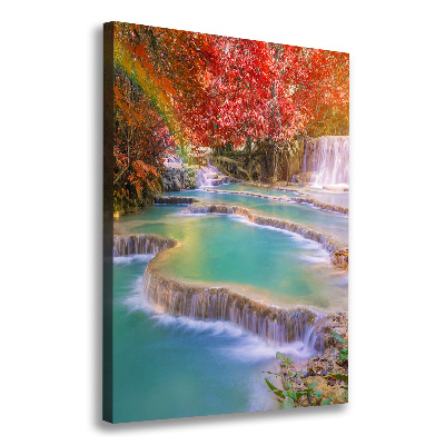 Imprimare tablou canvas Cascada în toamna