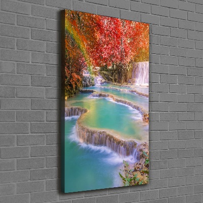 Imprimare tablou canvas Cascada în toamna