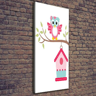 Tablou pe pânză Owl pe o ramură