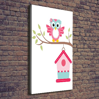 Tablou pe pânză Owl pe o ramură