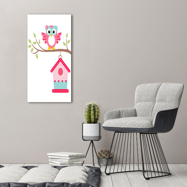 Tablou pe pânză Owl pe o ramură