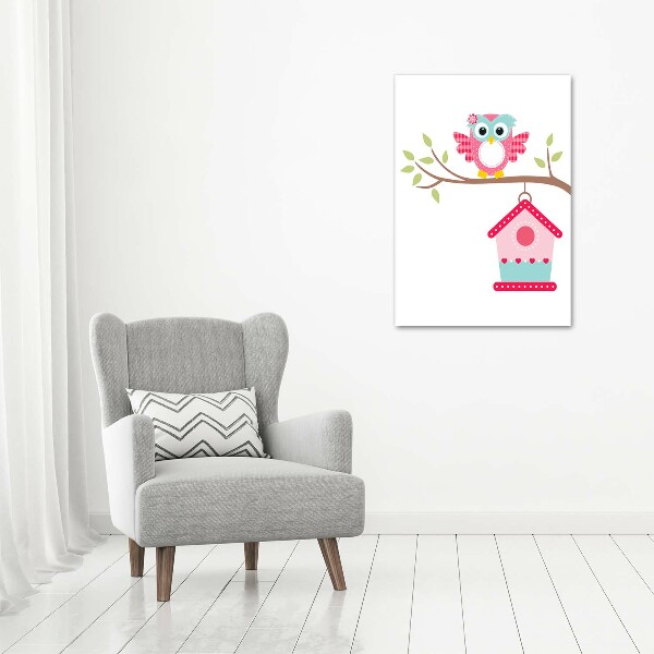 Tablou pe pânză Owl pe o ramură