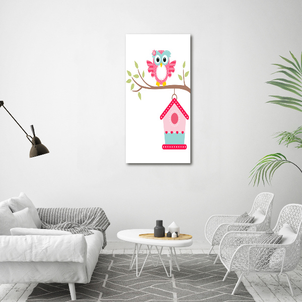Tablou pe pânză Owl pe o ramură