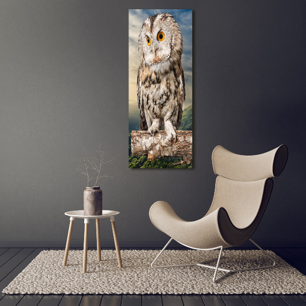 Tablou canvas Owl pe deal