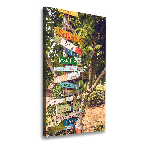 Print pe canvas signpost