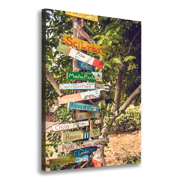 Print pe canvas signpost