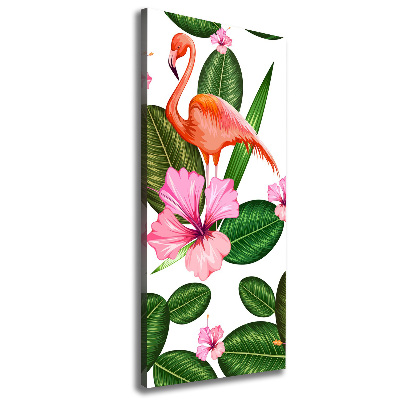 Imprimare tablou canvas Flamingos și flori