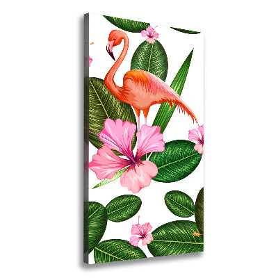 Imprimare tablou canvas Flamingos și flori