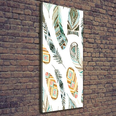 Tablou pe pânză pene etnice