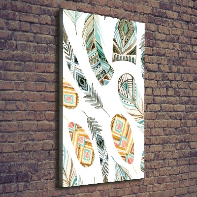 Tablou pe pânză pene etnice
