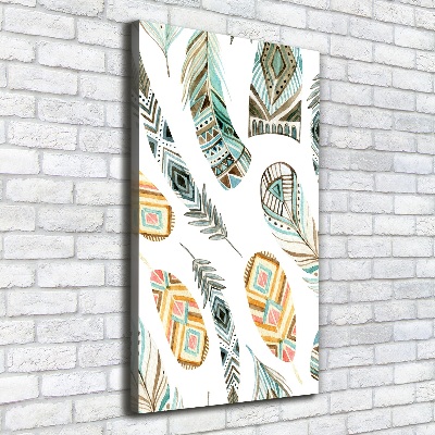 Tablou pe pânză pene etnice