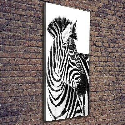 Tablou pe pânză canvas Zebra în zăpadă