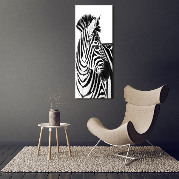 Tablou pe pânză canvas Zebra în zăpadă