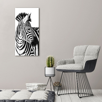 Tablou pe pânză canvas Zebra în zăpadă