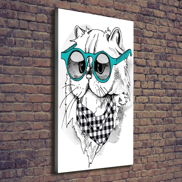 Print pe canvas Cat cu ochelari