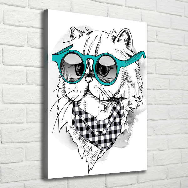 Print pe canvas Cat cu ochelari