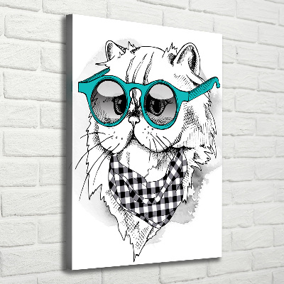 Print pe canvas Cat cu ochelari