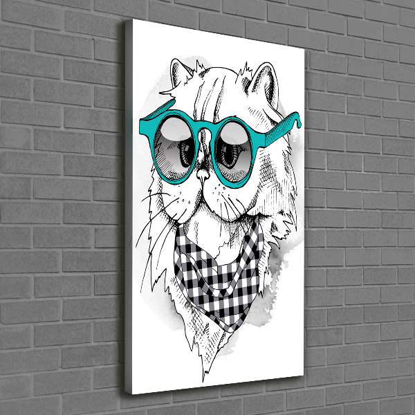 Print pe canvas Cat cu ochelari