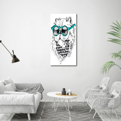 Print pe canvas Cat cu ochelari