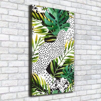 Print pe canvas frunze tropicale