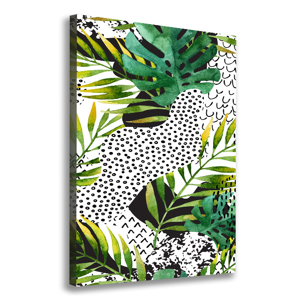 Print pe canvas frunze tropicale