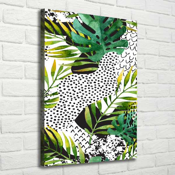 Print pe canvas frunze tropicale