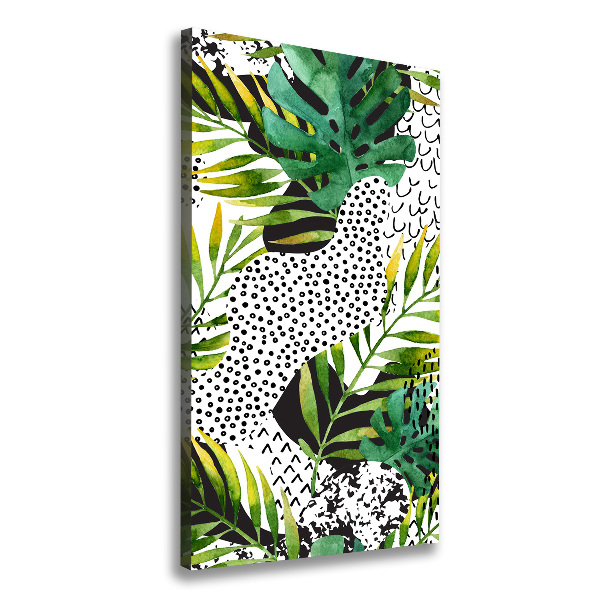 Print pe canvas frunze tropicale