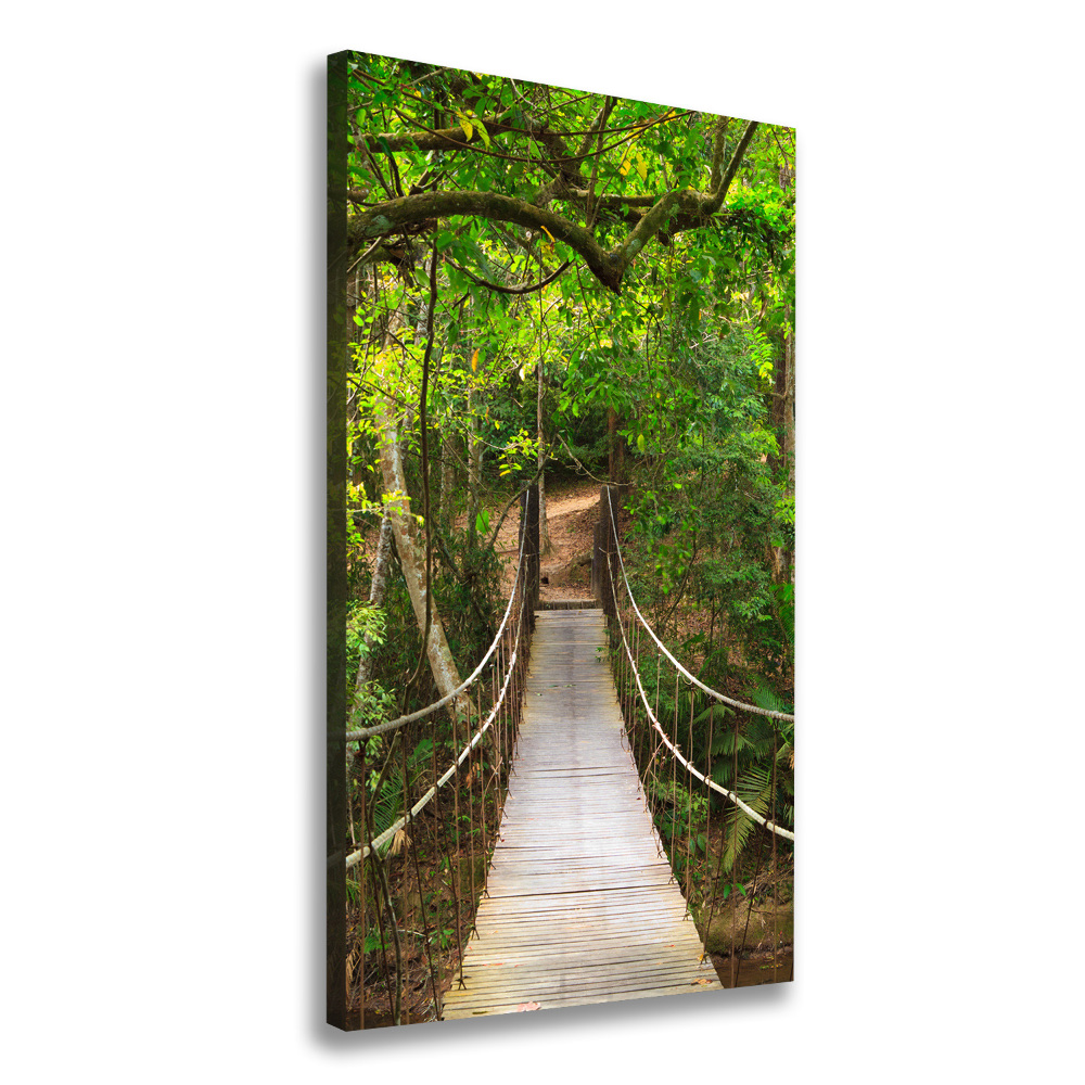 Imprimare tablou canvas Suspendarea pod în pădure