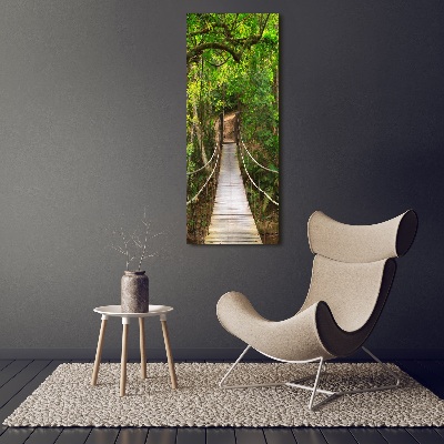 Imprimare tablou canvas Suspendarea pod în pădure