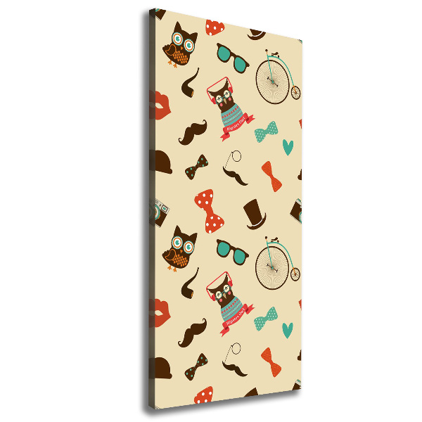 Print pe canvas Owl ochelari de biciclete