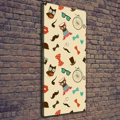 Print pe canvas Owl ochelari de biciclete