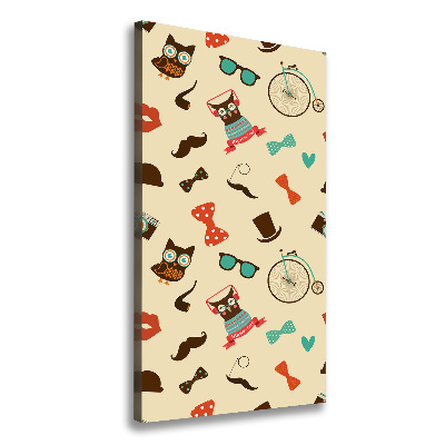 Print pe canvas Owl ochelari de biciclete