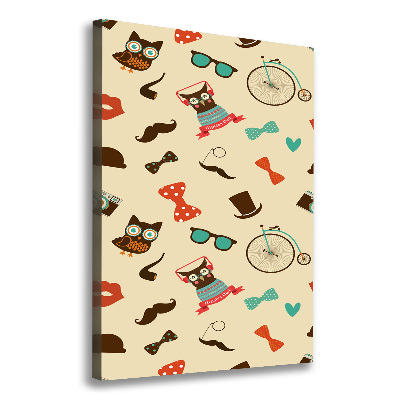 Print pe canvas Owl ochelari de biciclete