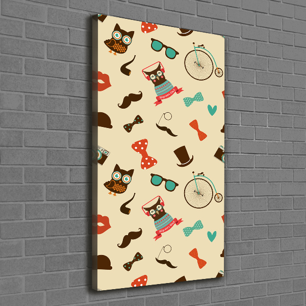 Print pe canvas Owl ochelari de biciclete