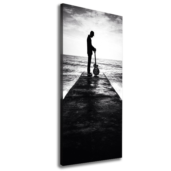 Imprimare tablou canvas Chitarist pe dig