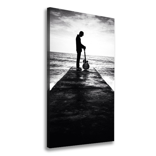 Imprimare tablou canvas Chitarist pe dig