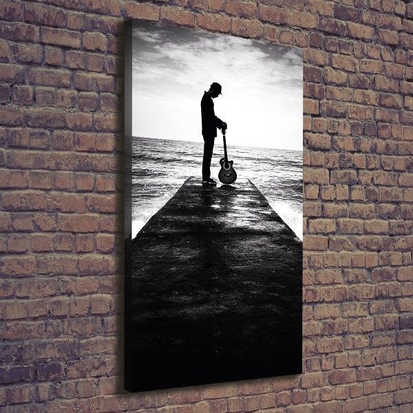 Imprimare tablou canvas Chitarist pe dig