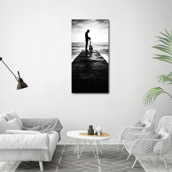 Imprimare tablou canvas Chitarist pe dig