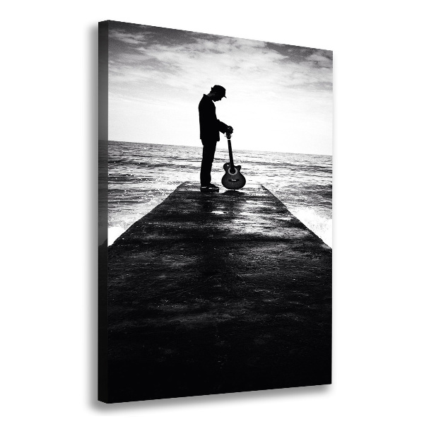 Imprimare tablou canvas Chitarist pe dig