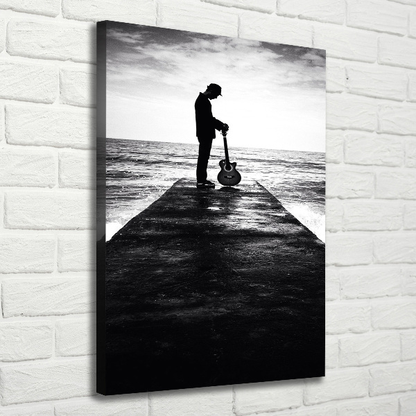 Imprimare tablou canvas Chitarist pe dig