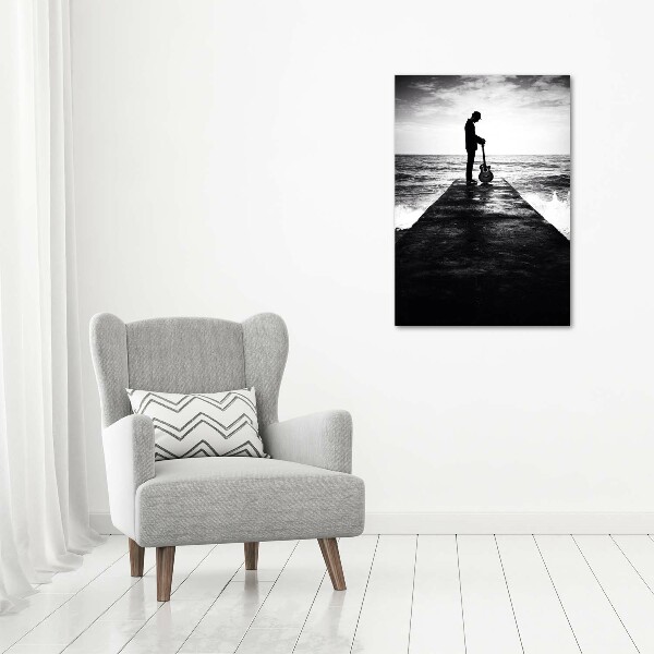 Imprimare tablou canvas Chitarist pe dig